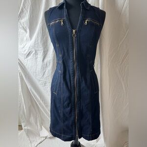 INC International Concepts Blue Denim Dress with Zipper